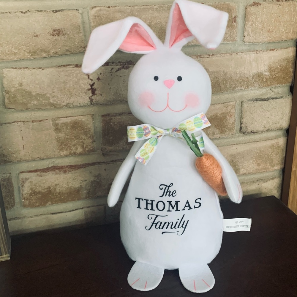 Personalized Easter bunny decoration